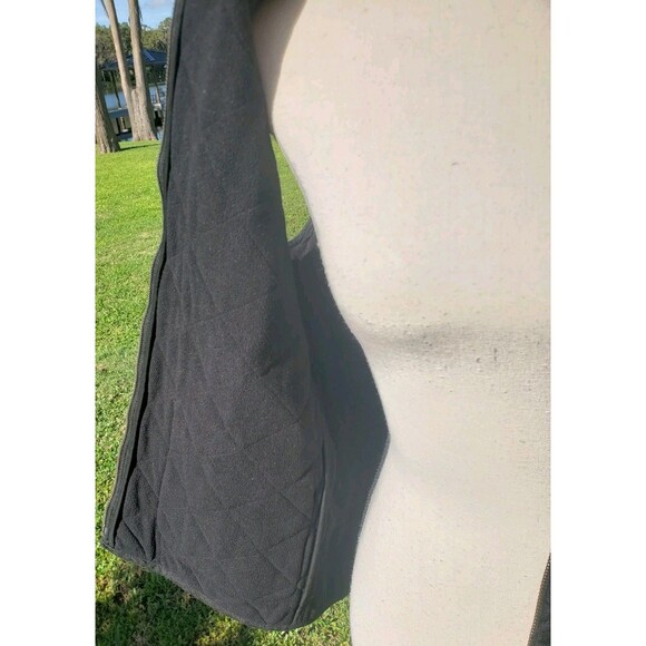 Lauren Jeans Co. Ralph Lauren Quilted Vest Women's Size L Black Denim & Leather - Picture 8 of 14